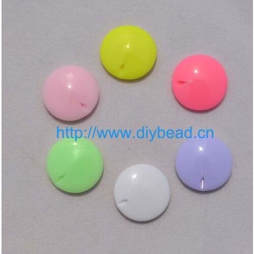 100 pieces/lot DIY Ncklace Accessory,Light Color Acrylic Beads,20MM Flat Shape Mix Color,round spacer