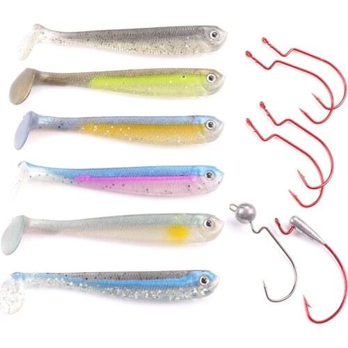 12 pcs/lot Mizugiwa Thorn Pro Worm Hooks Bass Fishing Soft Plastic Baits Vibra Tail Minnow Swimbaits Kit Soft Baits Anzuelos