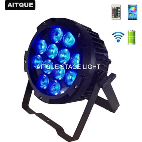 20pcs Led uplighter wash 12x15w rgbwa uv dmx wireless battery led par waterproof Flat Par outdoor led par wifi