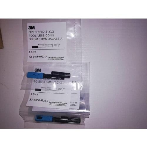 200PCS/lot 3M NPFG 8802-TLC/3 SC UPC 3.0 Fiber Optic Fast Connector/3M 8802 FTTH Fast Connector