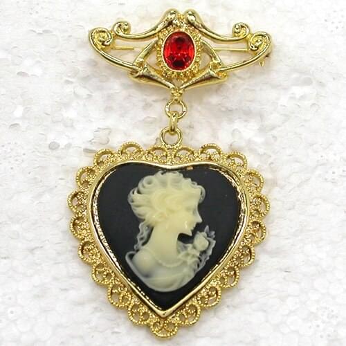 Rhinestone brooch Portrait Cameo Pin brooches Wedding party prom jewelry C766 C