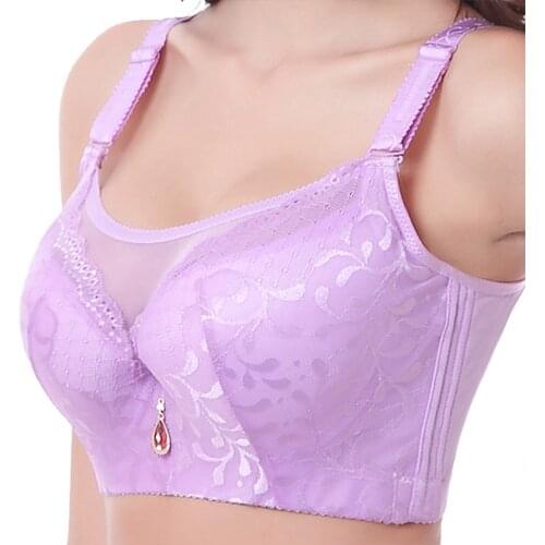 2020 New Crop Tops Bras for Women'Bra Minimizer Bra Gather Underwear Woman Brassiere Girl Sexy Lingerie Fashionable 44 46 48CDEF