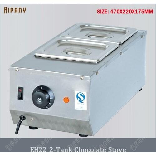 EH22 2/3/4 tanks electric chocolate stove stainless steel chocolate melting pot oven commercial hot chocolate bain marie