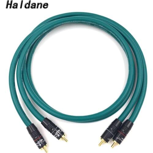 Haldane Pair HIFI Gold Plated RCA Audio Cable HIFI Double RCA Signal Line Rca High-end Cable for CARDAS CROSS