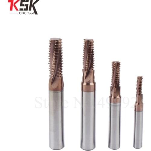 HRC65 Tungsten Steel Cutter CNC Machining Center Integral Climb Alloy Coating Metric thread milling tool for stainless steel