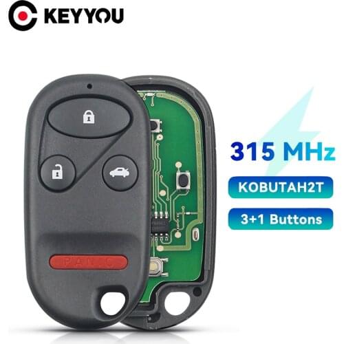 KEYYOU 315MHz 3 Buttons Keyless Remote Control Key Car Fob Transmitter Key KOBUTAH2T For Honda Accord 1998 1999 2000 2001 2002