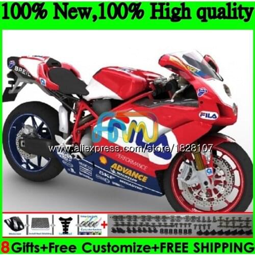 OEM Body For DUCATI 749R 999R 749S 999S 749 999 05 06 Bodywork 79BS.84 749-999 CC 749 999 S R 2005 2006 Red blue hot Fairing kit