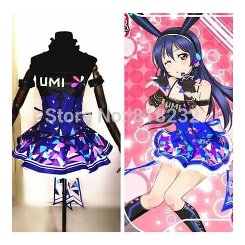 Love Live School Idol Project Cyber Video Games Sonoda Umi Light Up Slip Dress Tee Dress Uniform Outfit Anime Cosplay Costumes