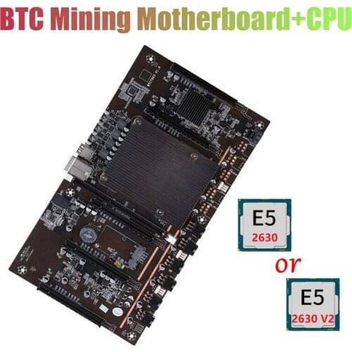 H61 X79 BTC Mining Motherboard with CPU 5X PCI-E 8X LGA 2011 DDR3 Support 3060 3080 GPU for BTC Mining