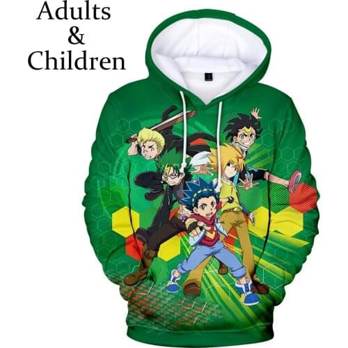 New Beyblade Burst Evolution 3D Hoodies men women Sweatshirt Fashion Harajuku Hip Hop Kids Hooded 3D green boys girls pullovers