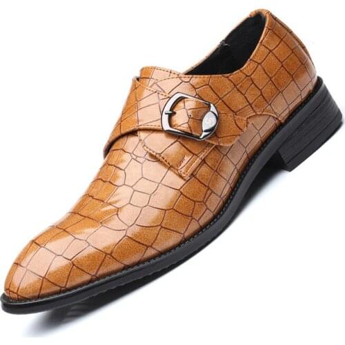 Mazefeng 2020 Crocodile Pattern PU Leather Dress Shoes Men Shoes for Business Casual Big Size 48 Shoes Formal for Wedding Party