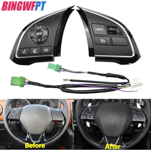 Car Cruise Control Switch Audio Bluetooth Steering Wheel Button For Mitsubishi Outlander Xpander Eclipse cross ASX