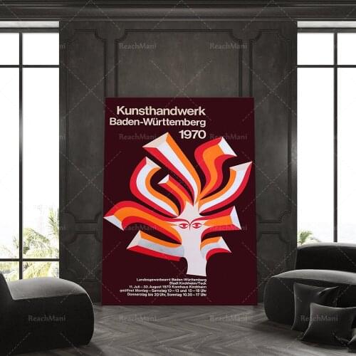 Reprint of a 1970 Vintage German exhibition Poster -Various Artists