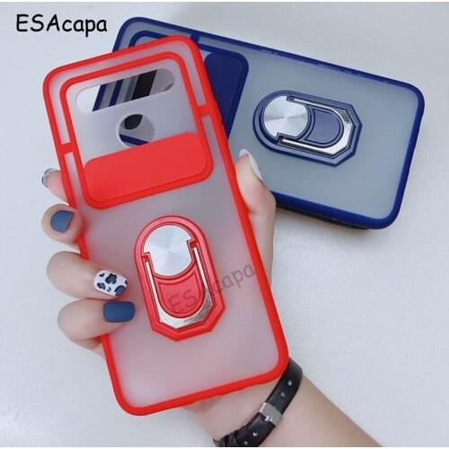 Transparent Magnetic Ring Stand Holder Case For LG K41S Protection Slide Camera Lens Shockproof Phone Cover For K51S LMK410EMW