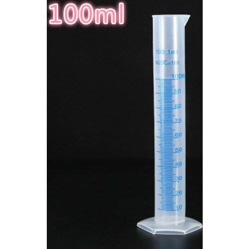 1pcs 25/100/250/500ml Transparent Measuring Cylinder Plastic Graduated Hexagonal Basefor Lab Supplies Laboratory Tools