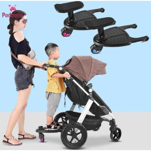 Pudcoco Baby Stroller Step Board Stopping Plate Twins Strollers Accessory Outdoor Activity Board Stroller Seat Standing Plate