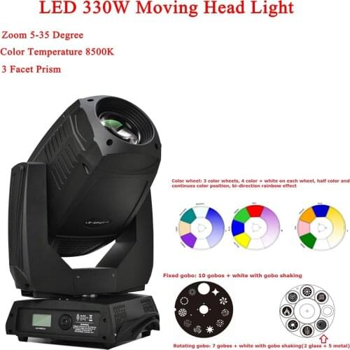 2020 New Stage Lighting LED 330W Spot Moving Head Light Rism 3 Facet Pism With Bi-Direction Rotating For Disco DJ KTV Equipment