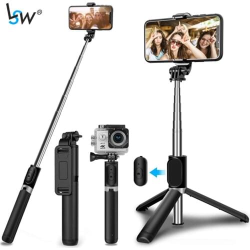Selfie Stick Tripod with Wireless Bluetooth Remote Extendable Lightweight Phone Stand Holder for Smartphones and GoPro