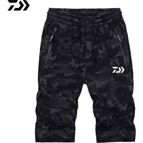 Fishing Short Pants 2020 New Style Fishing Shorts Waterproof Breathable Lightweight Beach Pants Loose Mens Knee Length