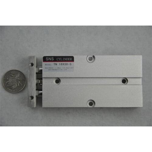 SNS TN16 * 50-S M5PTwith magnetic reed Airtac type twin rod guide dual shaft acting guide air cylinder TNJ & TND customized
