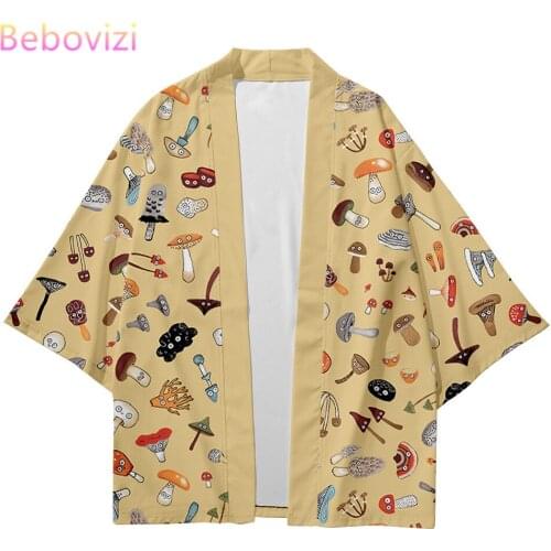 Plus Size Strawberry Print 6XL 5XL 4XL 3XL XXL Loose Japanese Cardigan Women Men Harajuku Kimono Cosplay Blouse Yukata Clothing