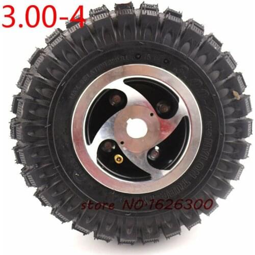High quality 3.00-4 Electric Scooter Front Wheel with tyre Alloy Rim hub and inner tube wheels Gas scooter bike motorcycle