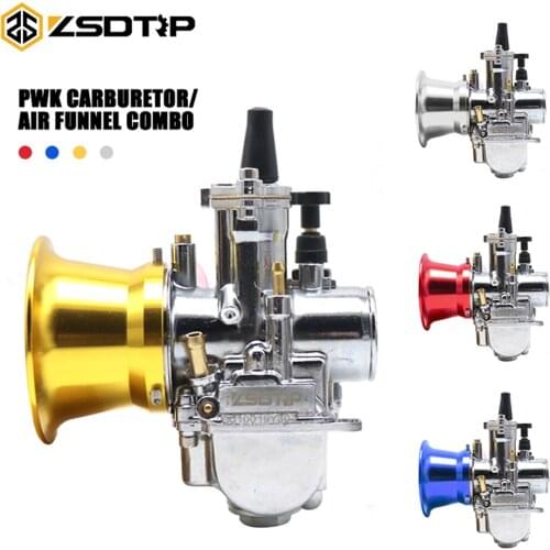 ZSDTRP 2/4T PWK 30/32/34mm Carburedor + 50mm Air Filter Cup Kit For Motorcross Scooter Dirt Pit Bike Moped ATV Carburetor