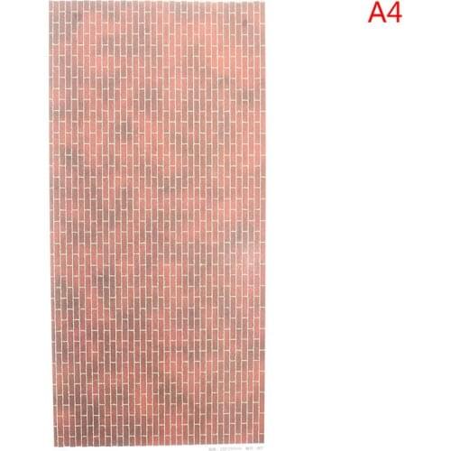 1 Pc 14*29cm Architectual DIY Dollhous floor sticker kitchen bathroom wall paste wood floor wall paper