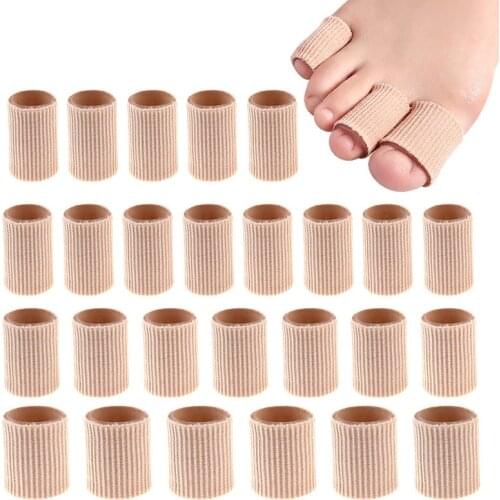 100PCS Corn Set Anti-Slip Silicone Fabric Finger Tube Toe Protector Separator Foot Care Elastic Nylon SEBS Wear Resistance