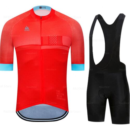 2021 Racing Raudax Breathable Quick Dry Summer Cycling Jersey Set Breathable Sport Mtb Bicycle Jerseys Mens Cycling Clothing