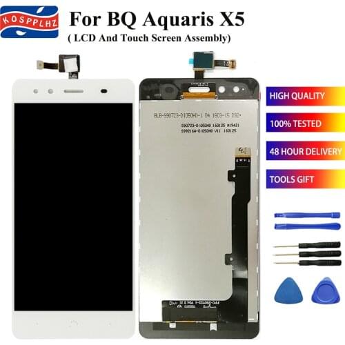 5.0 inch High Quality For BQ Aquaris X5 LCD Display with Touch Screen Assembly Digitizer Replacement + Tools & Tape