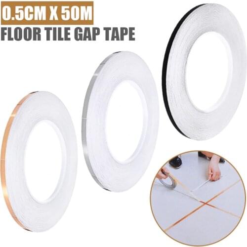 50M Multicolor Floor Gap Tape Self Adhesive Waterproof Anti-moisture Kitchen Brdroom Mildew Beauty Floor Tile Tape Wall Sticker