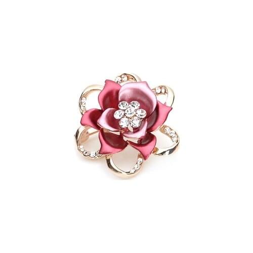 The new high-end painting rose brooch brooch dress accessories Cat Eye Stone Popular Drip Badge Pin Suit