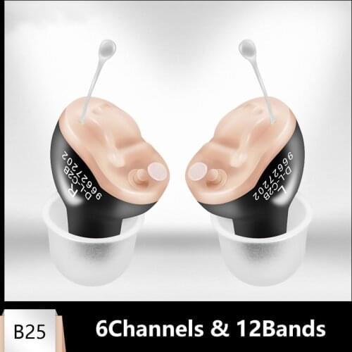 Mini Digital Hearing Aid CIC 6 Channels Sound Amplifier For Elderly Wireless Listening Loss Ear Aids Health Device DropShipping