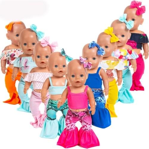 Colorful Sport Costume Fit 17 inch 43cm Doll Clothes Born Baby Doll Accessories Suit For Baby Birthday Festival Gift