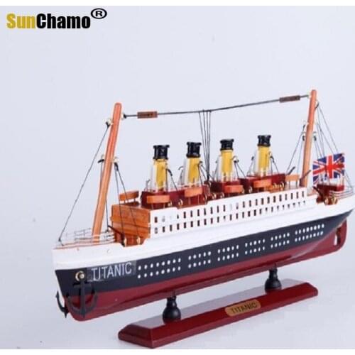 35CM Wooden Titanic Cruise Ship Model Decoration Wood Sailing Boat Craft Creative Living Room Decor Gift Ali Gift Store