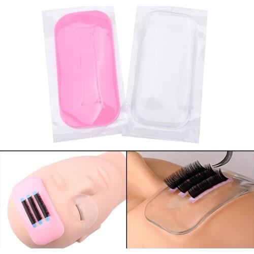 Silicone Eyelash Extension Stand Pallet Pad Reuseable Rectangle Eye Lash Brand New Quality Tray Holder Tool
