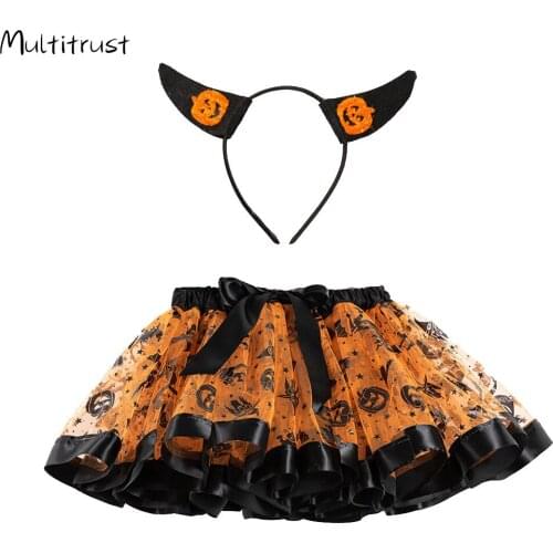 Kids Girls Tutu Halloween Party Dance Ballet Toddler Baby Costume Skirt+Hairband fashion baby girl clothes Newborn Outfits 2020