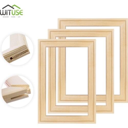 DIY Canvas Frame cadre Stretching Bar Large Size Picture Photo Kit Oil Picture Painting DIY Card deduction Solid Natural Wood