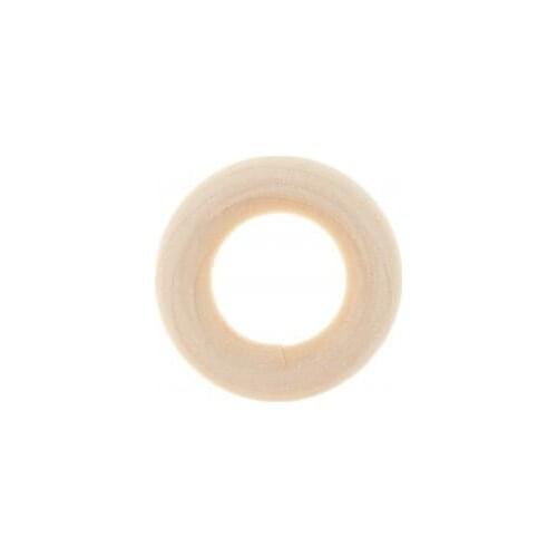 40Pcs Wooden Craft Rings for Making Jewelry/Baby Safety Teething Toy Teether