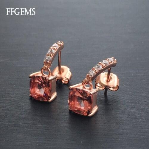FFGemsReal 925 Silver Earrings Sterling Zultanite Gemstone Color Change Fine Jewelry For Women Wedding Party Gift Wholesale
