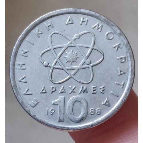 Greece 10 Cents 26mm Coins Eu Edition Europe 100% Real Original Used Coin Old Random Year