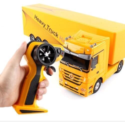 2.4G RC heavry Toy remote Control Tip Lorry Auto Lift Engineer 1:32 RC Container car Vehicle Toys gift brinquedos