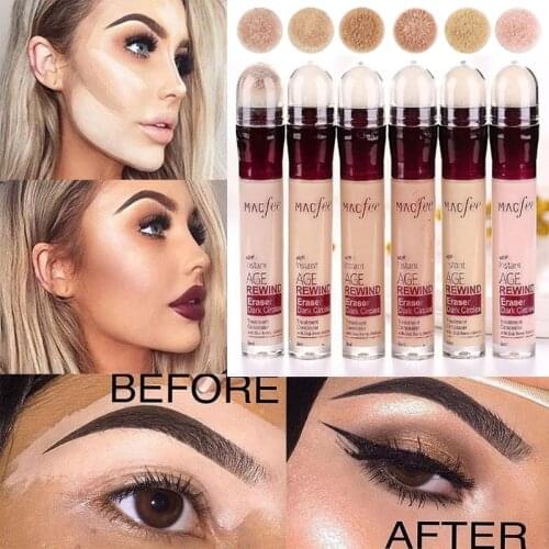 Flawless Face Makeup Dark Circle Eraser Concealer Pen Under Eye Concealer Highlighter Cover up Acne Scars Fine Lines Lip Primer