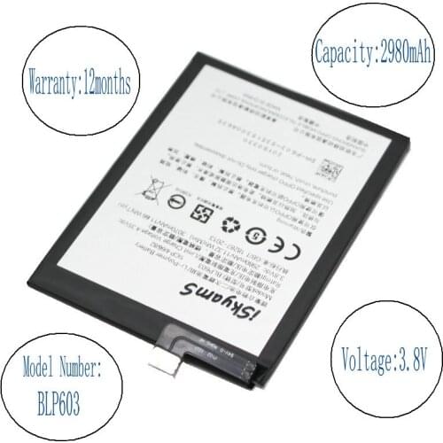 ISkyamS 10pcs/lot 2980mAh BLP603 / BLP 603 Cell Phone Replacement Li-Polymer Battery For OPPO r7s R7SM R7st