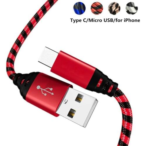 Charger Cable for Samsung Galaxy S8 S9 S10 J4 Plus J6 2018 for Huawei P20 Xiaomi Mi 8 USB Data Wire for iPhone 6 6s 7 8 X XR