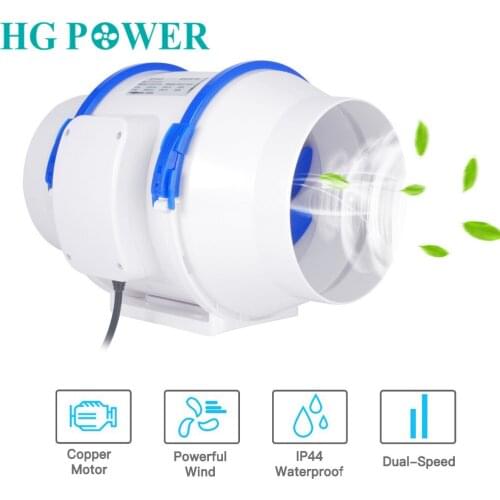 220V 6 Inch Silent Inline Duct Fan Strong Power Ventilation System for Kitchen Bathroom Air Extractor Exhaust Outlet Ventilator