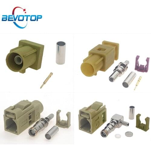 Gurry Fakra K Connector Male Plug / Female Jack RAL7031 RF Coaxial Soldering Wire Connectors for RG316 /RG174 Pigtail Cable