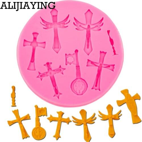M0574 3D Silicone Cake Mold Cross Modeling Cake Decoration Mold For Baking Ware , Kitchenware, Soap, Chocolate Mold