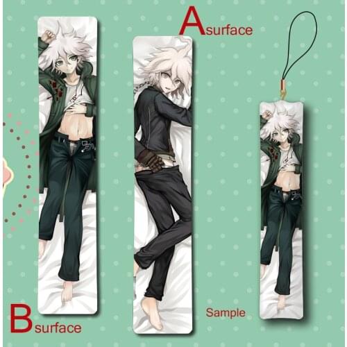 Danganronpa Naegi Makoto BL Man Cool Anime Mini Dakimakura Keychain Pillow Hanging Ornament Phone Strap Gift